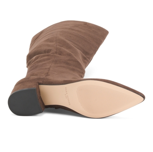 🔹️MARC FISHER LTD🔹️ Suede LOTTIE Dark Brown Over The Knee Boots - Picture 3 of 3